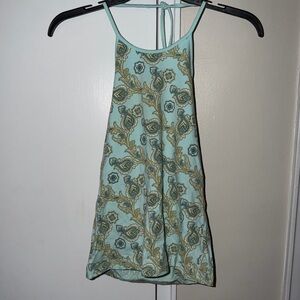 GAP Aqua Paisley Halter Top
